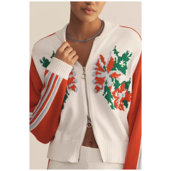 ANTHROPOLOGIE | 100% Cotton Sports Club Jacquard Jacket | NWT - Picture 6 of 8